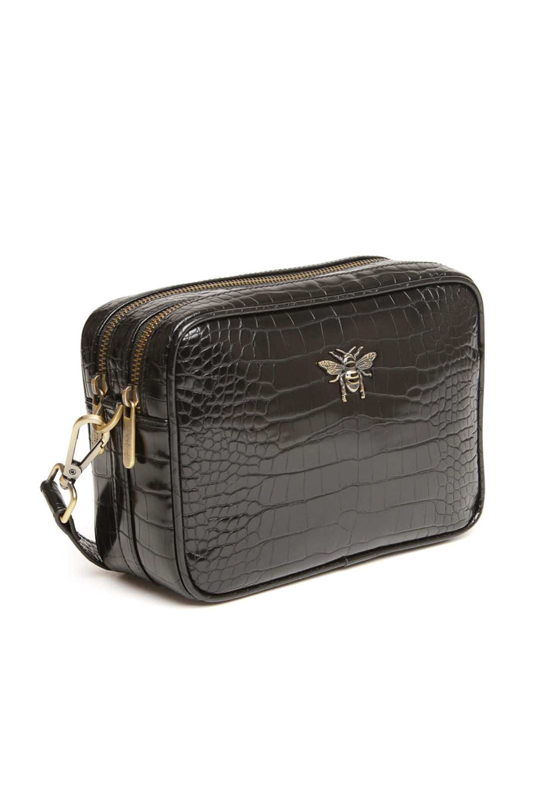 Alice Wheeler AW5954 Black Croc Soho Cross Body Bag - Shirley Allum Boutique