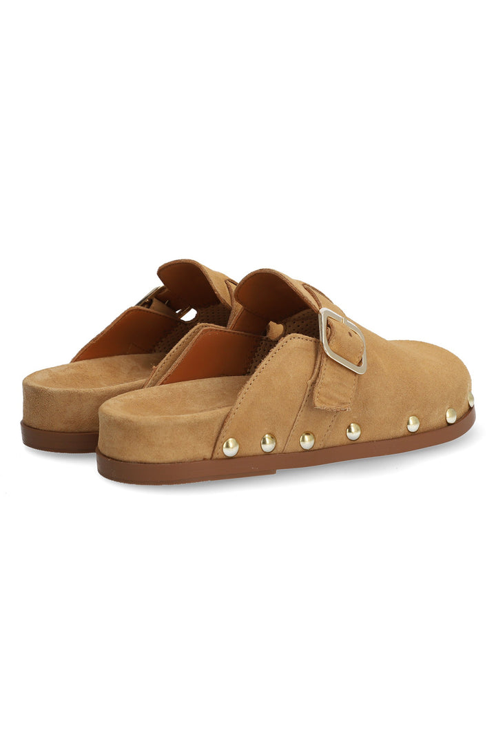 Alpe 5395 11 60 Camel Suede Slip On Mule Clogs
