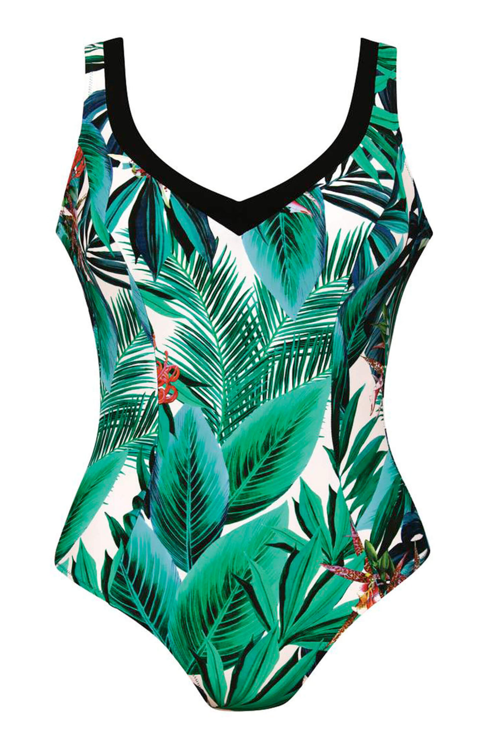 Anita 7449 826 Gabrielle Emerald Green Tropical Print Swimsuit - Shirley Allum Boutique