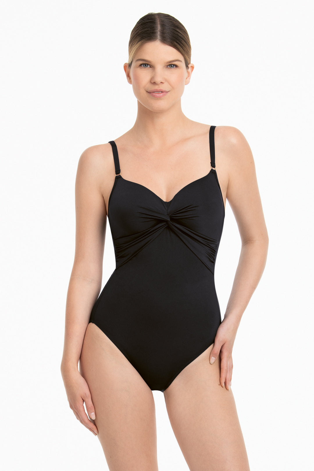 Anita Care Almeria Black Mastectomy Swimsuit 6235 001, front view