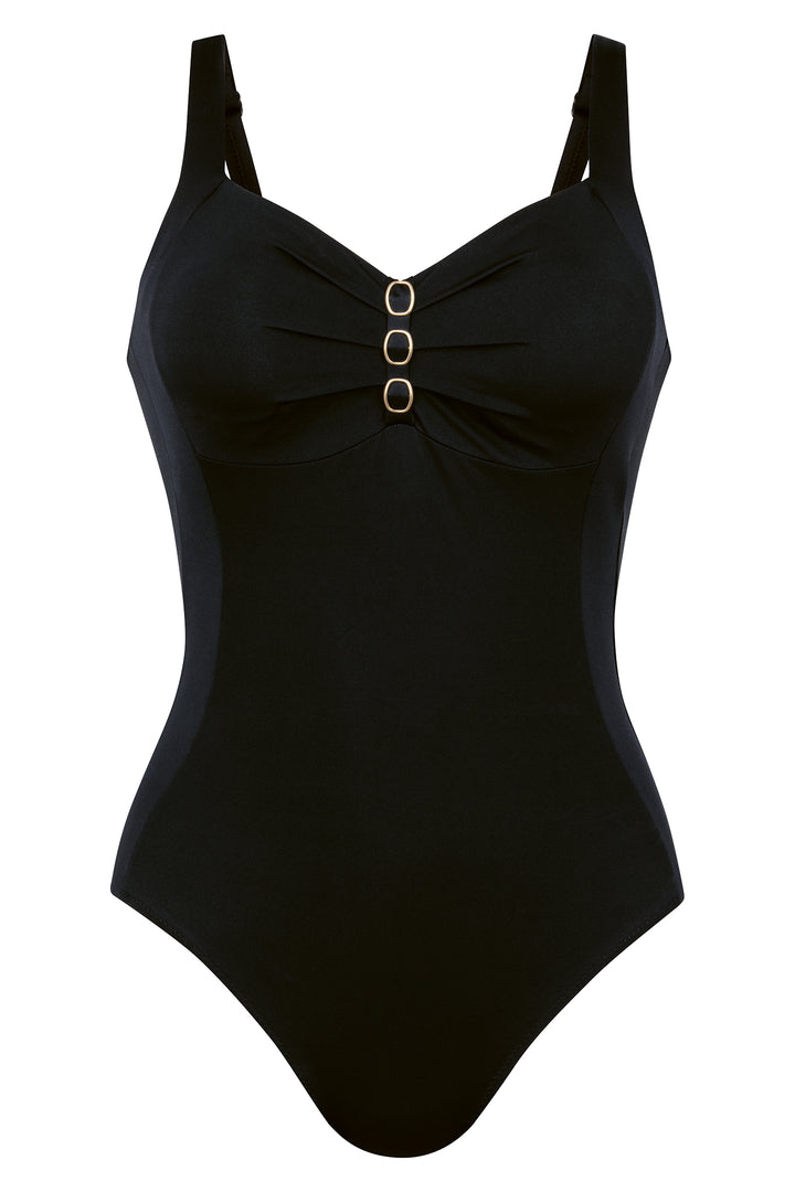 Anita Malika black swimsuit at Shirley Allum