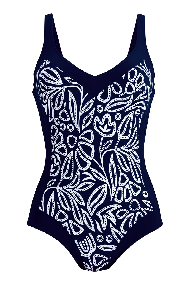 Anita M6 7304 345 Navy Blue Print Swimsuit