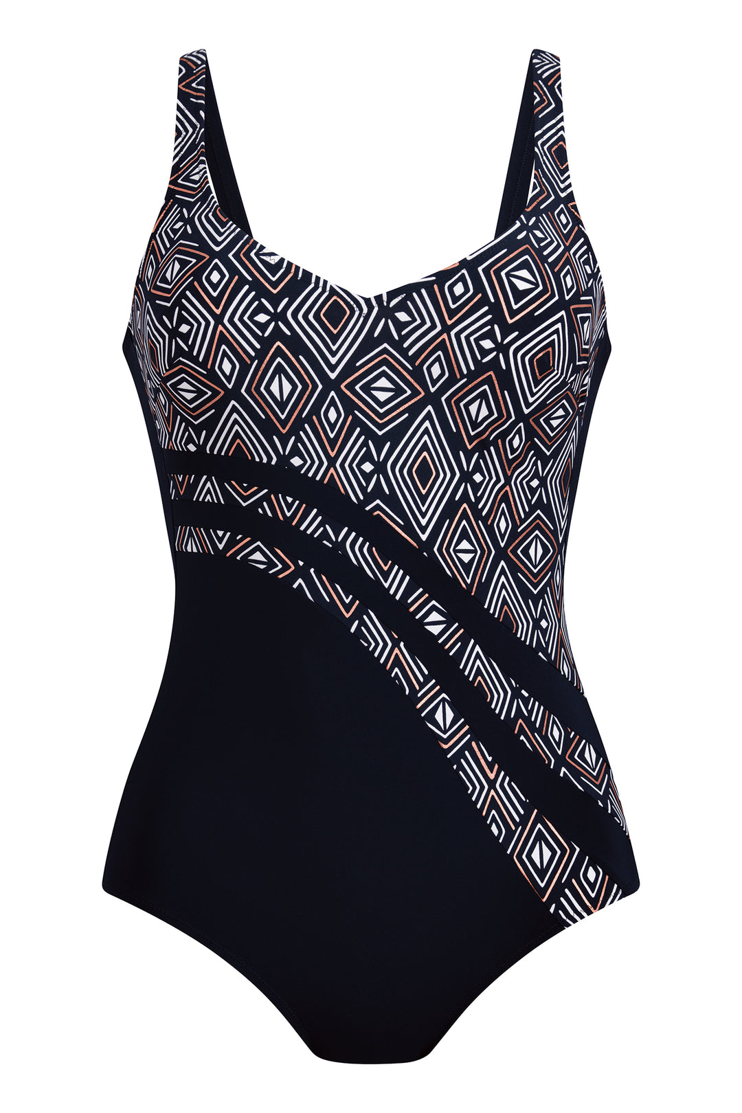 Anita M6 7317 420 Black Gold Geometric Print Swimsuit