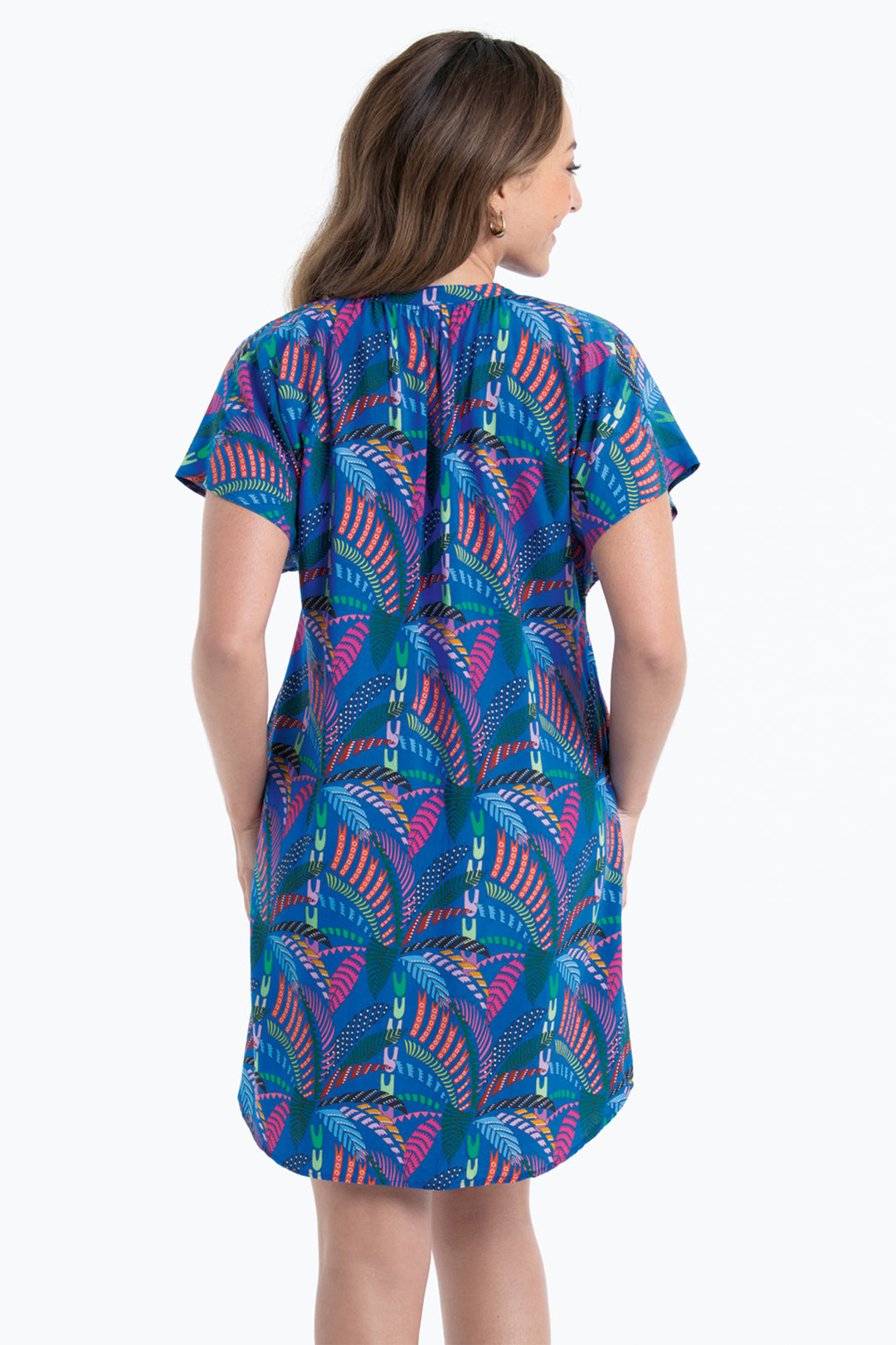 Anita M6 8122 335 Blue Sardinia Print Beach Swimwear Coverup Dress