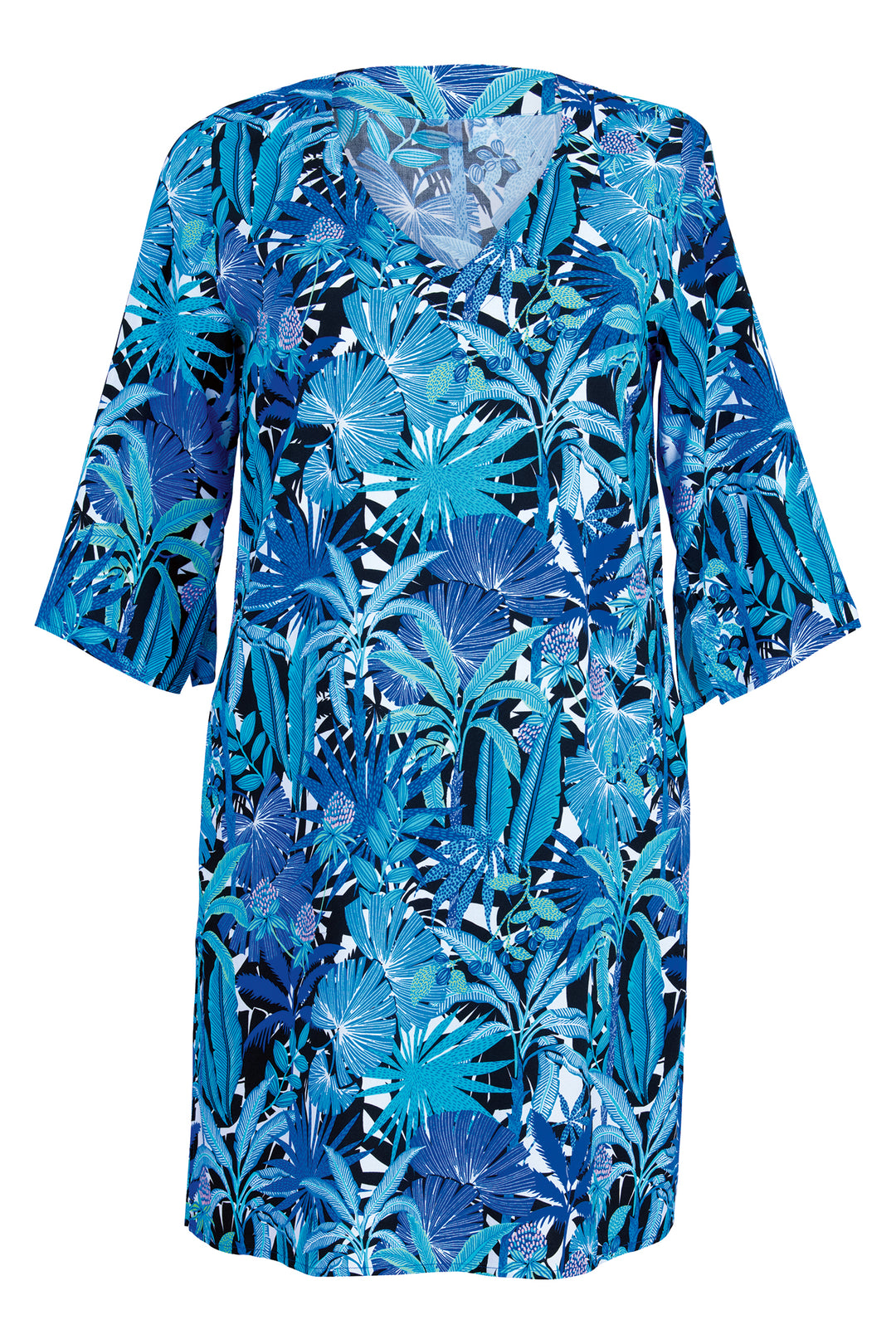 Anita M6 8602 350 Ocean Blue Print Coverup Beach Tunic