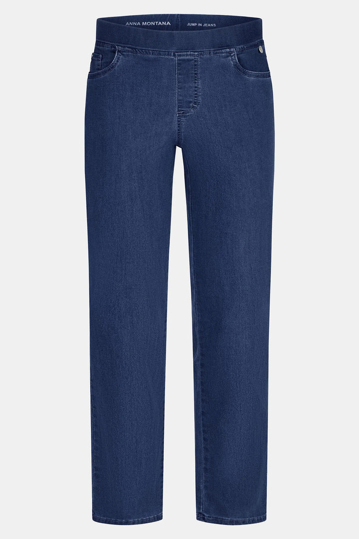 Anna Montana Angelika Stone Wash Blue Slim Flexi Rom Jeans 1000 048, front flat