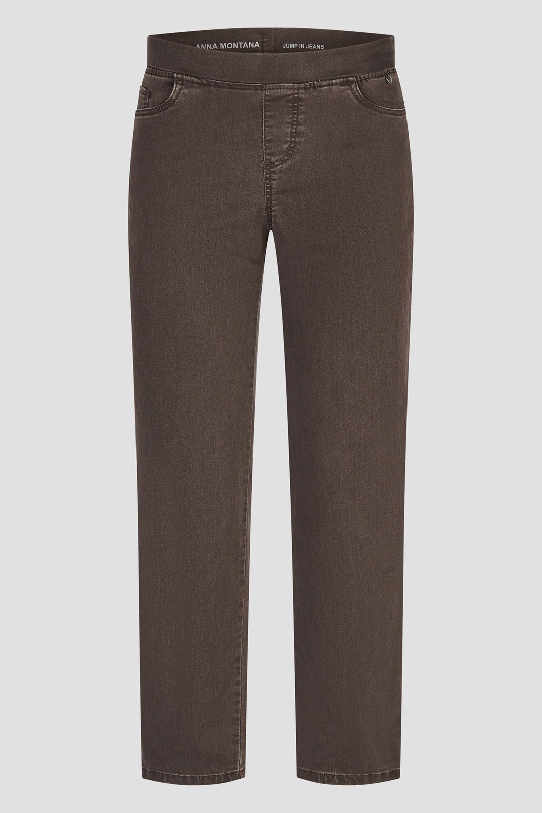 Anna Montana Angelika Coffee Brown Slim Flexi Rom Jeans 1001 87, front flat