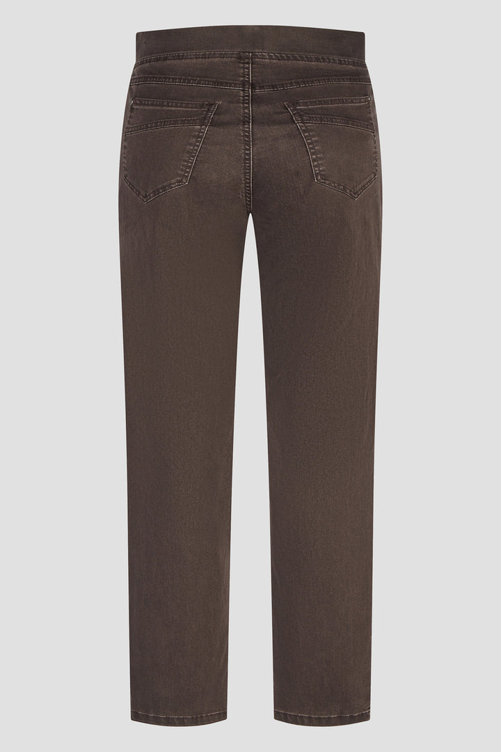 Anna Montana Angelika Coffee Brown Slim Flexi Rom Jeans 1001 87, back flat