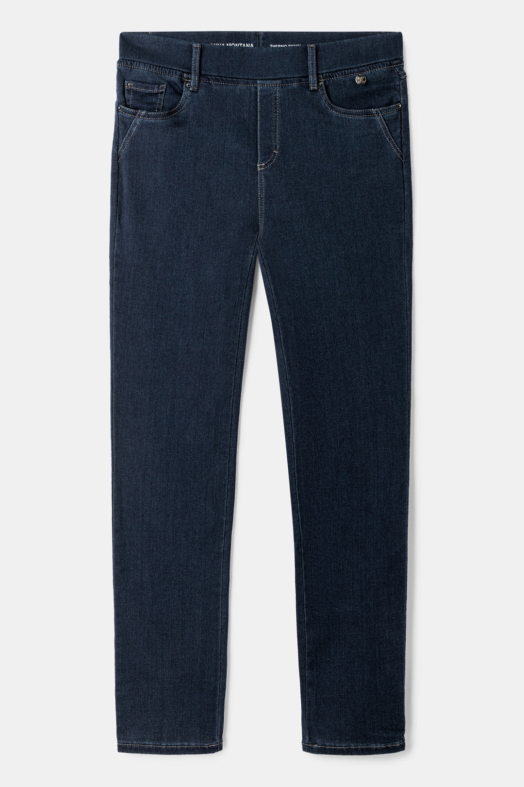 Anna Montana Angelika Blue Black Slim Flexi Thermo Jeans 1021 56, front flat