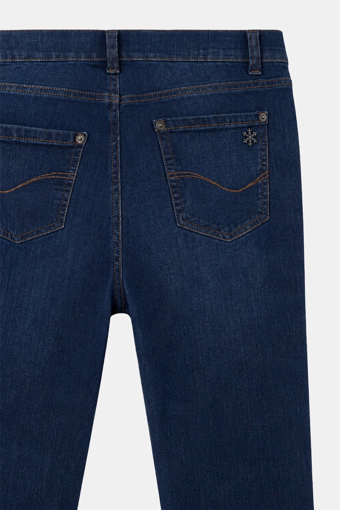 Anna Montana Angelika Blue Black Slim Flexi Thermo Jeans 1021 56, worn, leg close-up