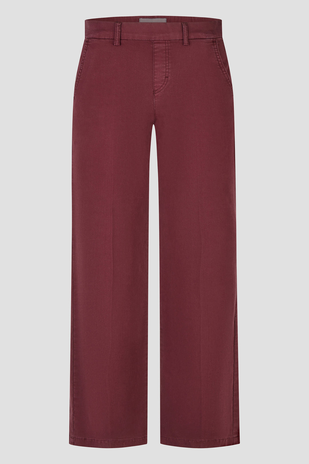 Anna Montana Mila Burgundy Wide Flexi Milano Trousers 1045 521, front flat
