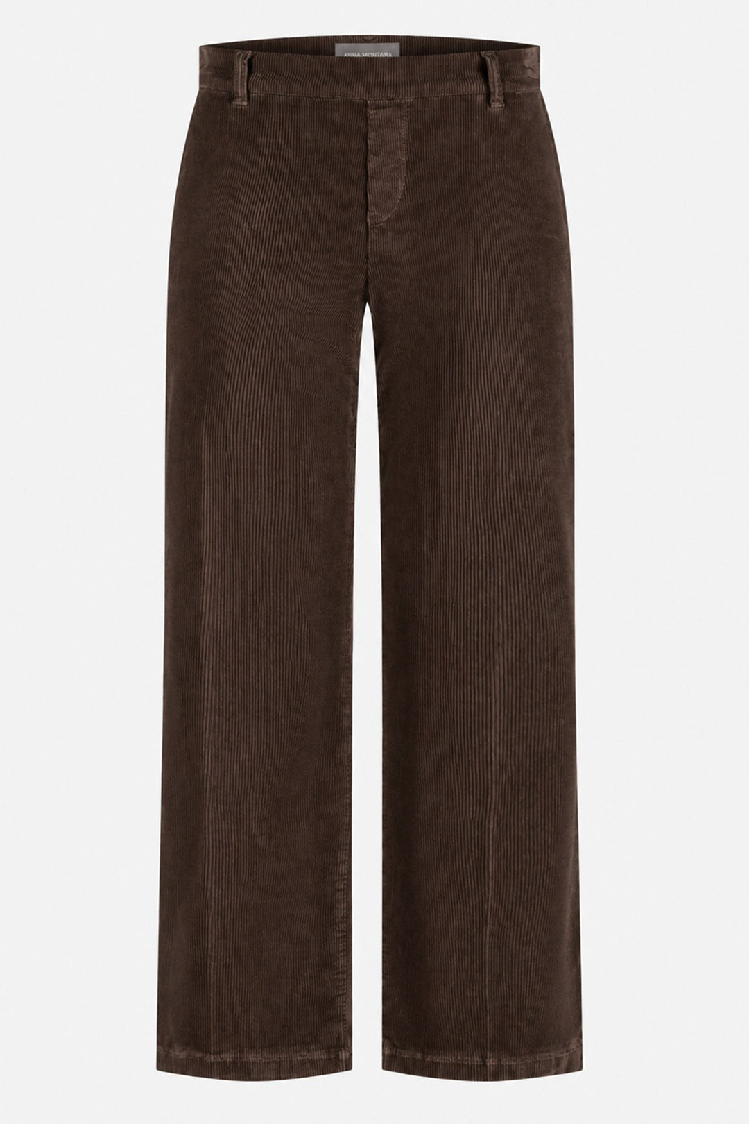 Anna Montana Mila Dark Chocolate Wide Flexi Genua Trousers 1070, front flat