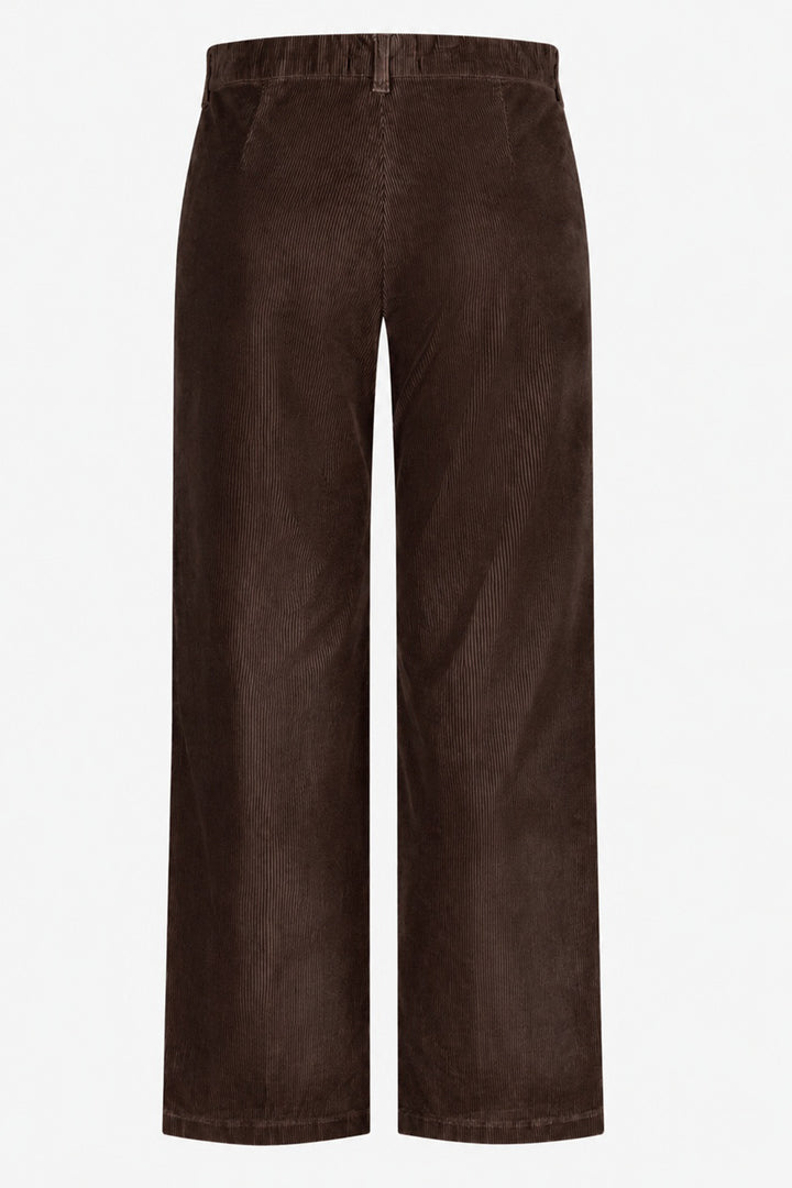 Anna Montana Mila Dark Chocolate Wide Flexi Genua Trousers 1070, back flat