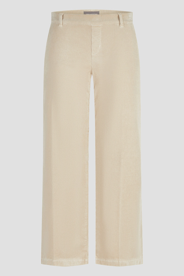 Anna Montana Mila Milky Almond Wide Flexi Genua Trousers 1070, front flat