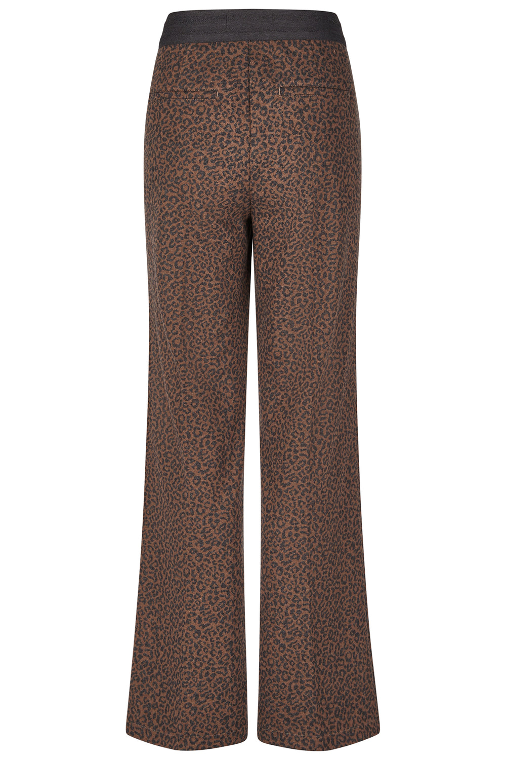 Brown patterned pants on a white background