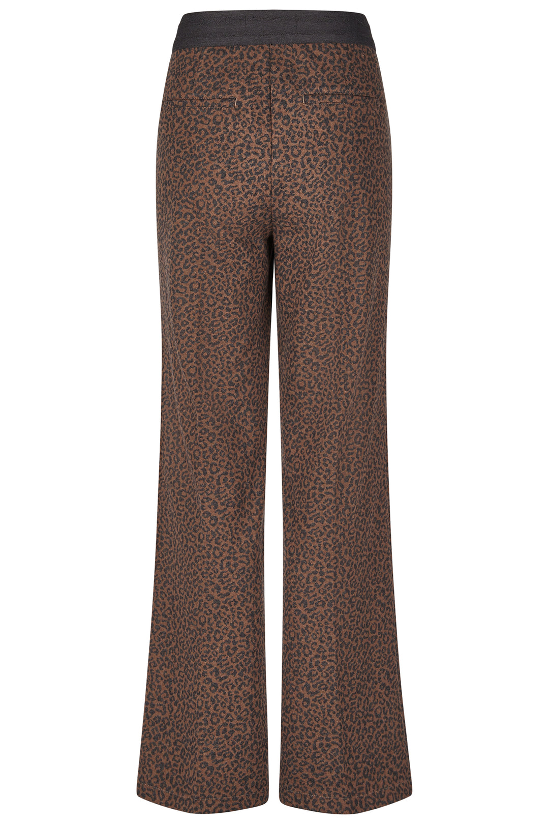 Brown patterned pants on a white background