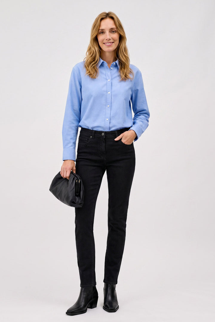 Anna Montana Angelika Black Slim Fit Magic Stretch Jeans 1975 001, back flat