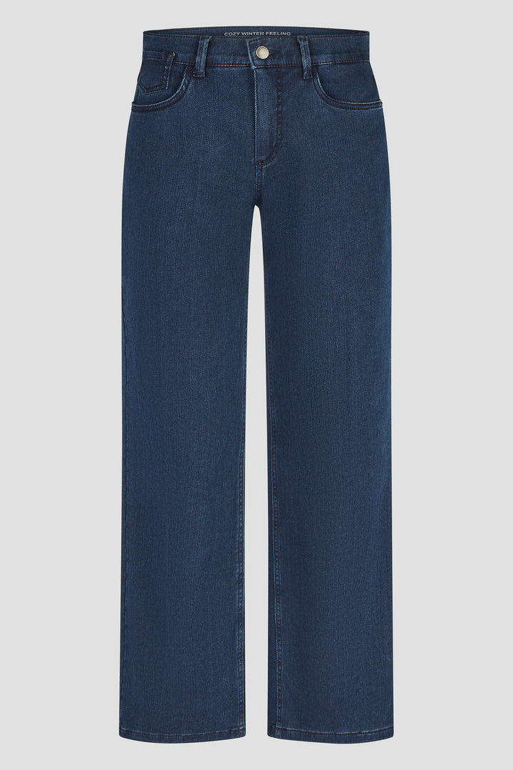 Anna Montana Mila Midnight Wide Fit Graz Trousers 5653, front flat