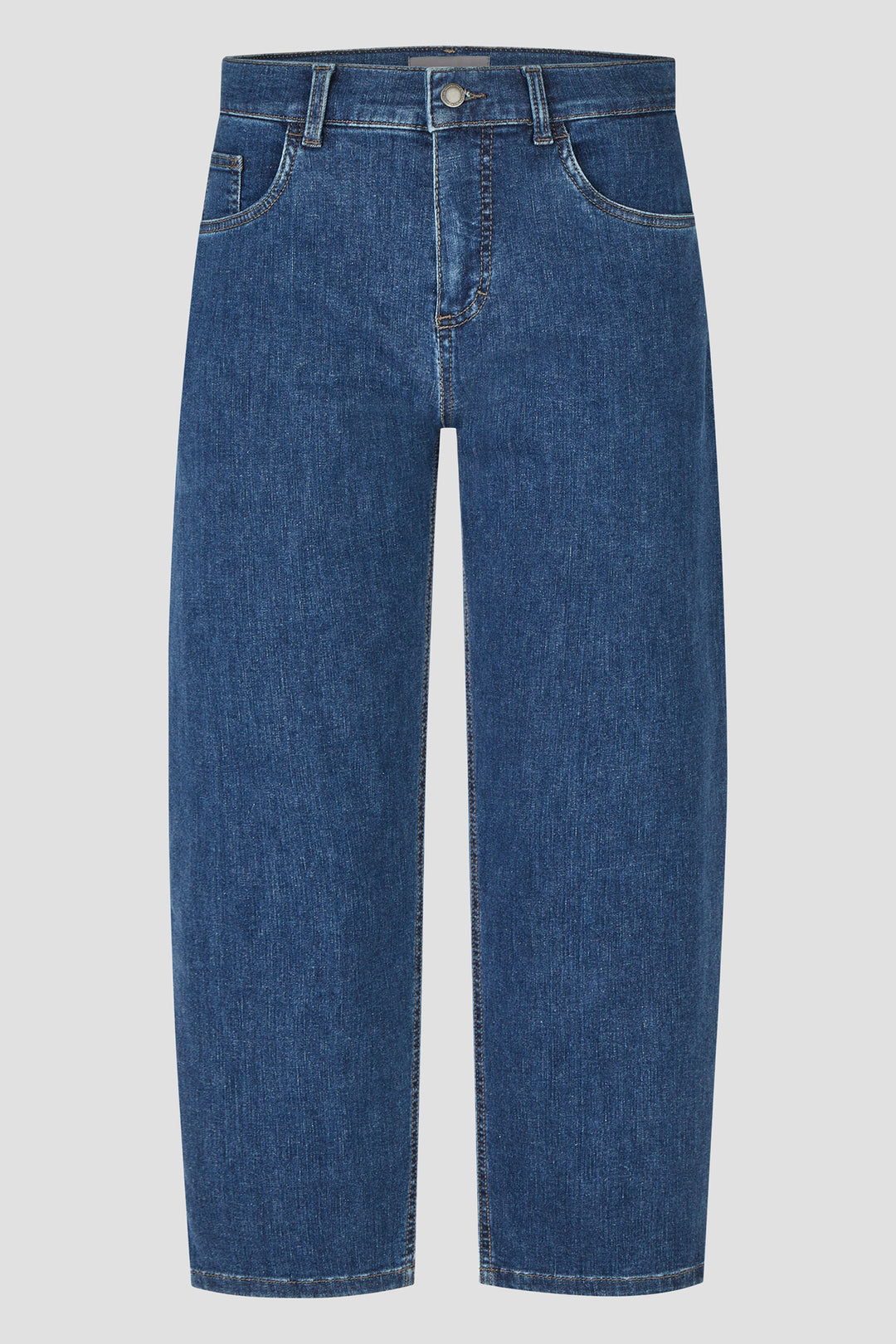 Anna Montana Ruby Dusty Blue Barrel Fit Boston Trousers 5659, front flat