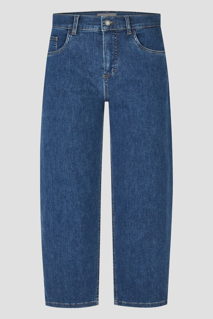 Anna Montana Ruby Dusty Blue Barrel Fit Boston Trousers 5659, front flat