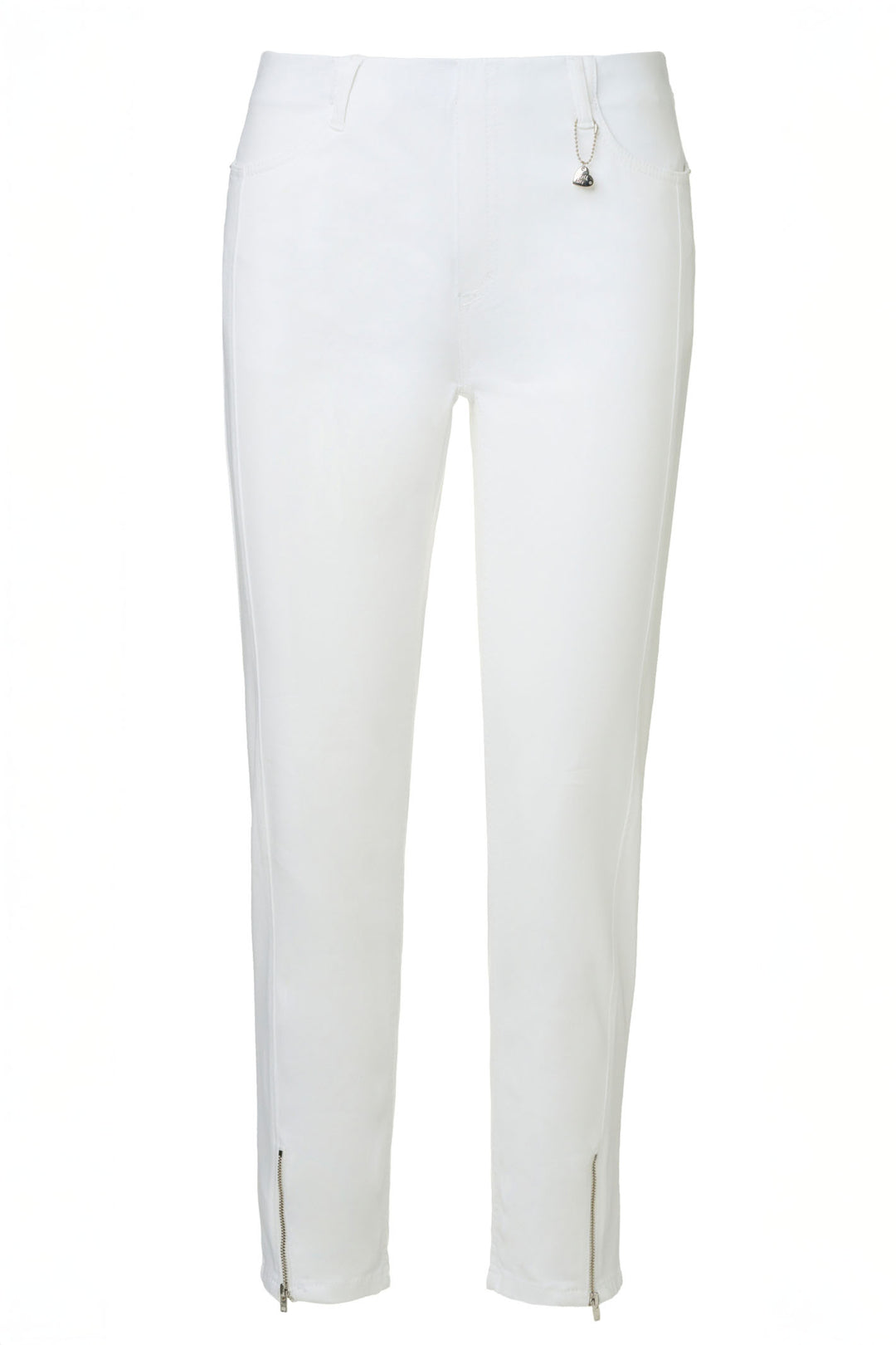 Anna Montana Jeans Angelika 1339 White 103 Slim Fit 78 Pull On - Shirley Allum Boutique