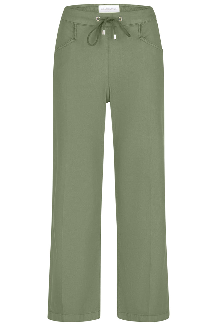 Anna Montana Meret 5614 784 Light Olive Green Culotte Munchen Trousers