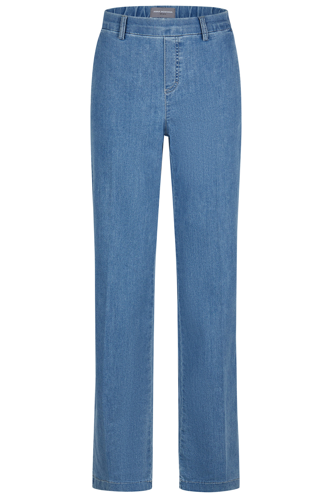 Anna Montana Mila 1045 47 Summerstone Blue Wide Leg Milano Pull-On Jeans