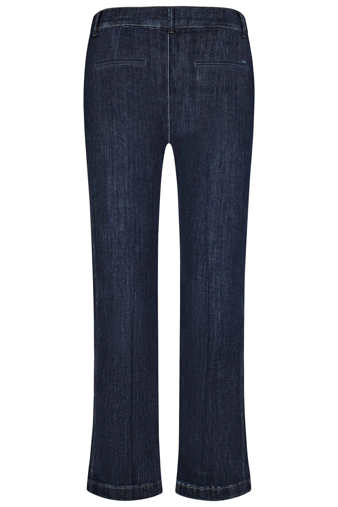 Dark blue jeans on a white background