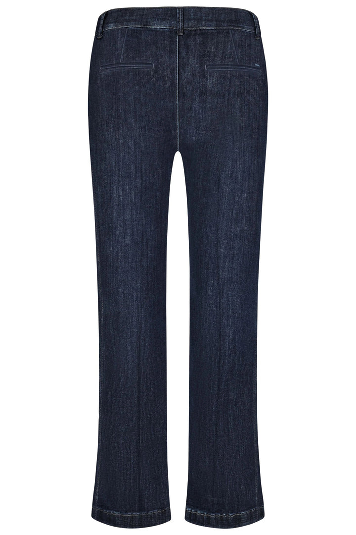 Dark blue jeans on a white background