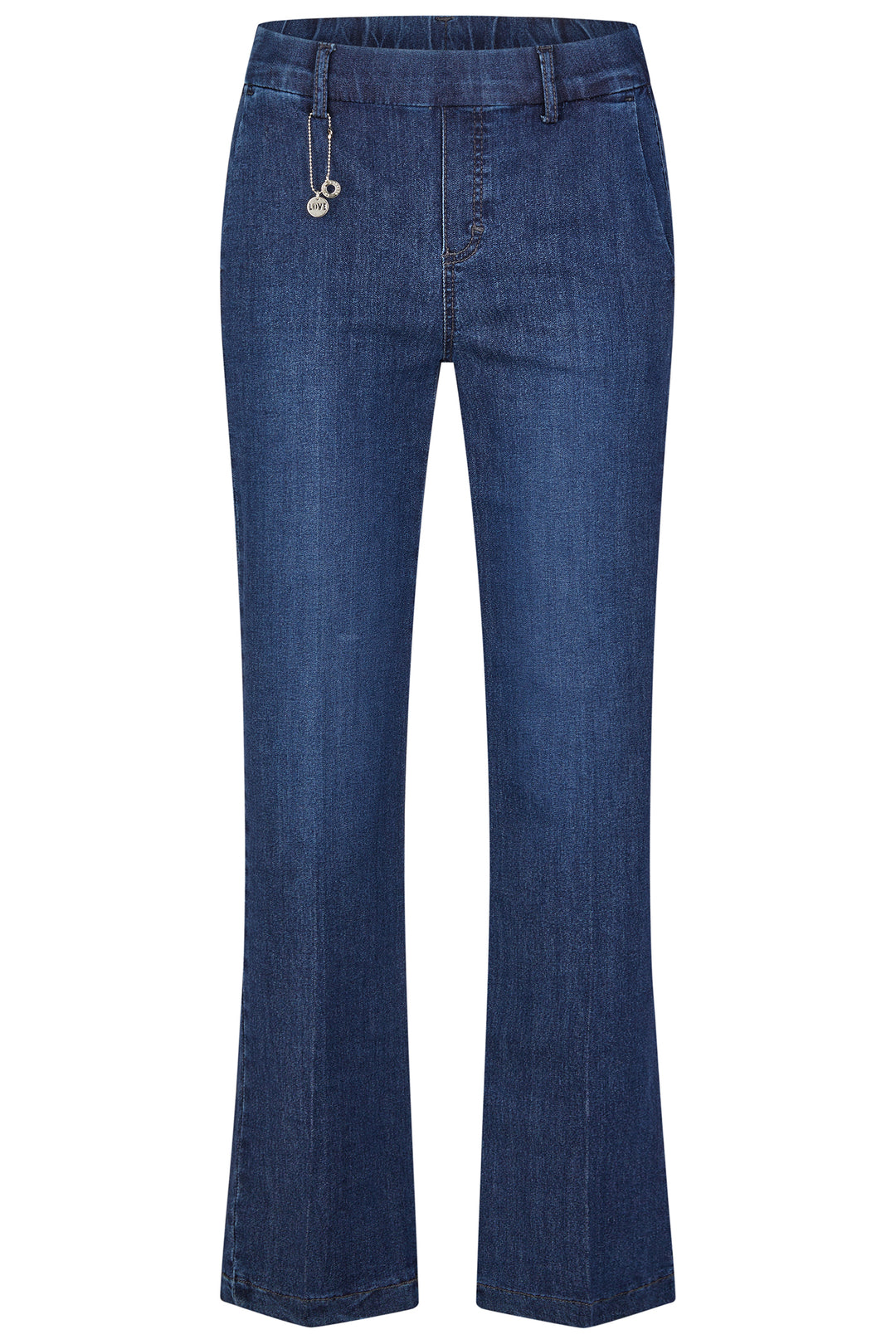 Anna Montana Pull-On Jeans Milano 1045 Used Stone Blue 51 Wide Leg - Shirley Allum Boutique