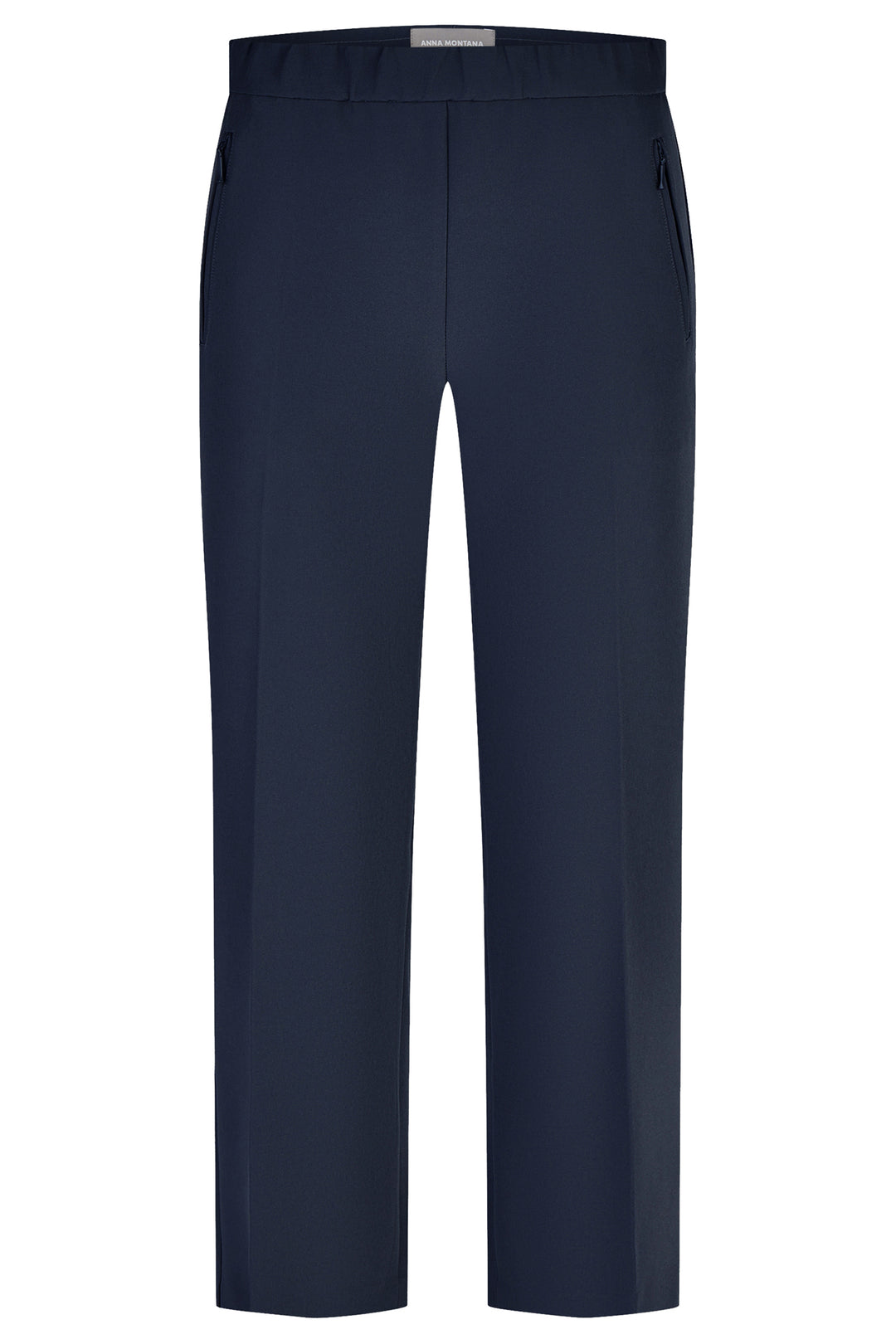 Anna Montana Rose 1007 2 Marine Navy Easy Flexi Relaxed Fit Trousers