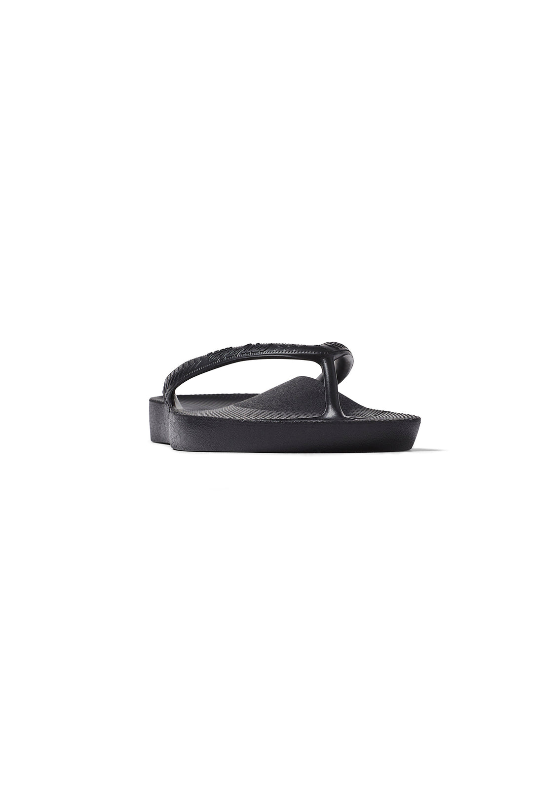 Archies Arch Support Flip Flops Black, front view