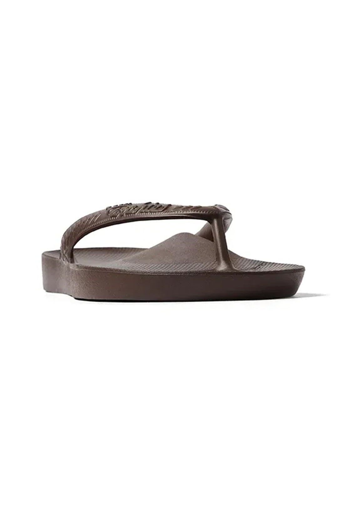 Archies arch support flip flops in brown at Shirley Allum
