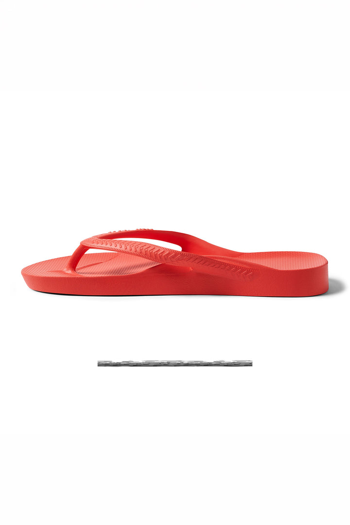 Archies Arch Support Flip Flops Coral, inner side view