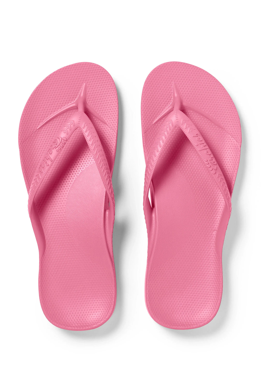 Archies arch support flip flops in hot pink at Shirley Allum