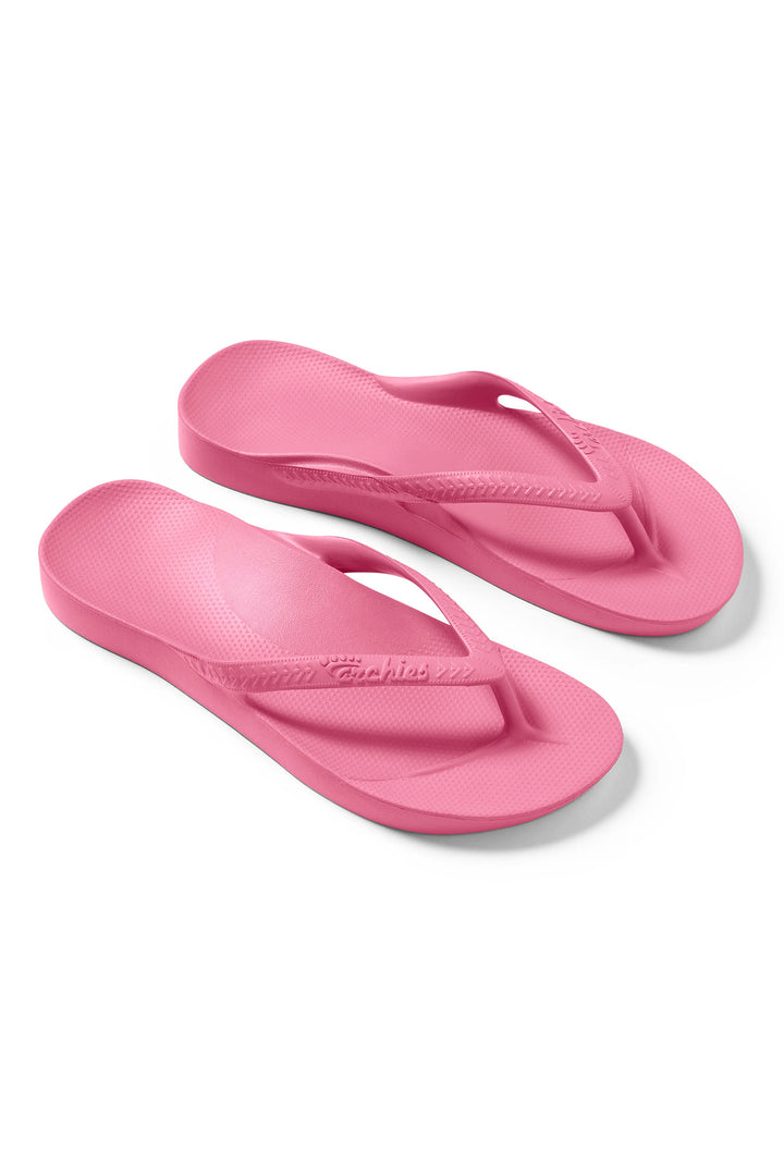 Archies arch support flip flops in hot pink at Shirley Allum
