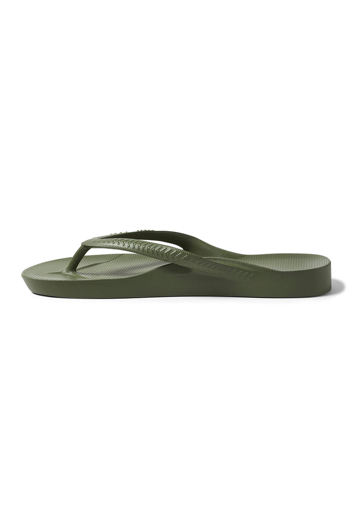 Archies Arch Support Flip Flops Khaki, inner side view