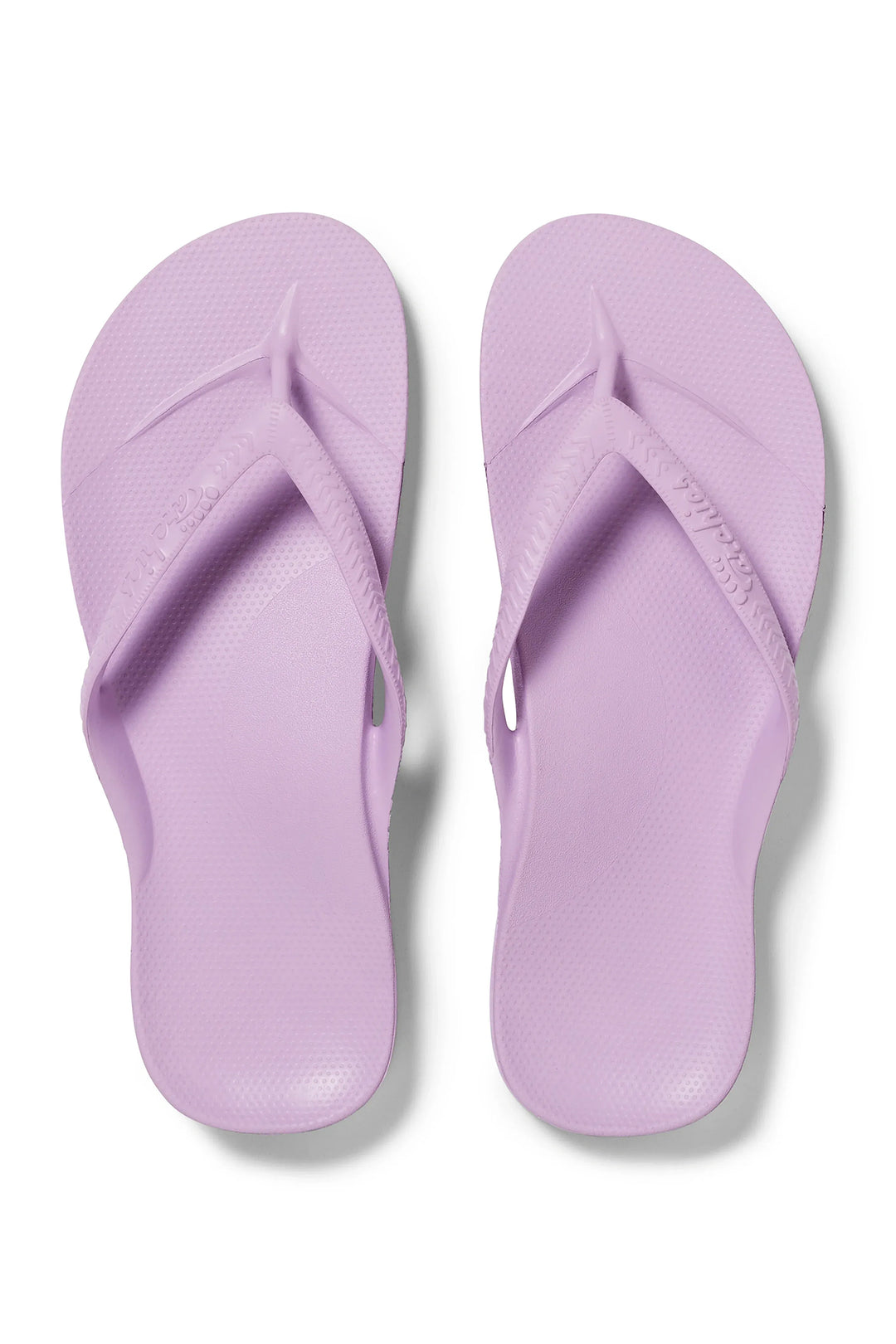 Archies arch support flip flops in lilac at Shirley Allum