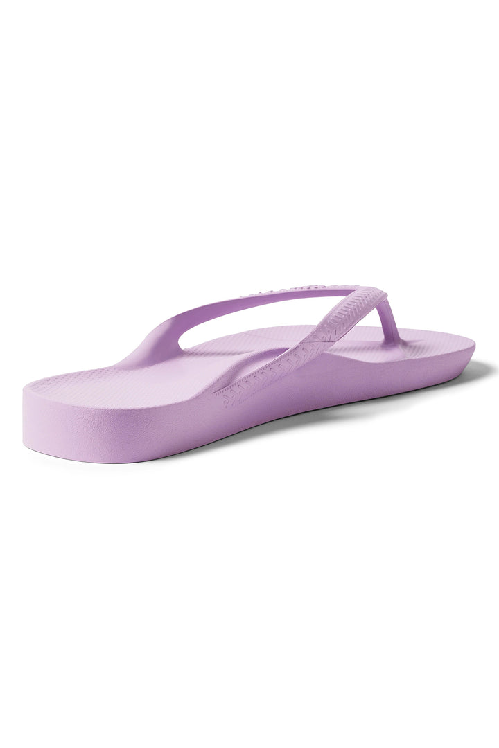 Archies arch support flip flops in lilac at Shirley Allum