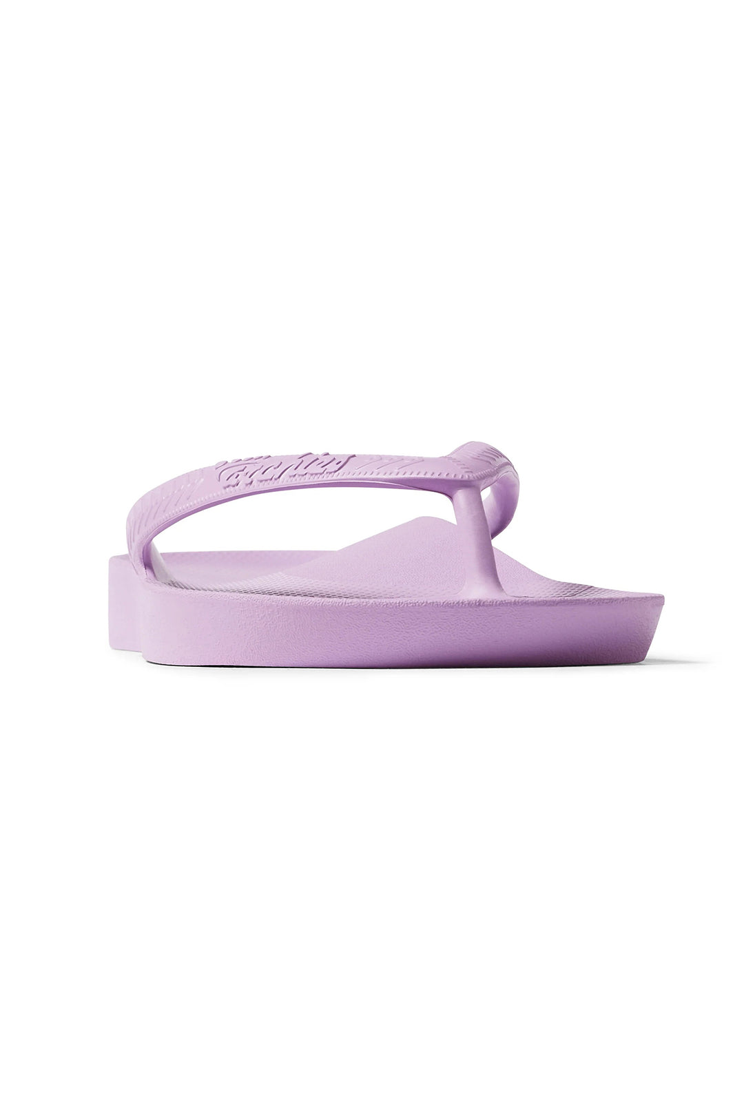 Archies arch support flip flops in lilac at Shirley Allum