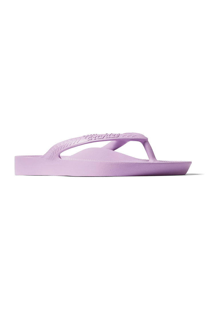 Archies arch support flip flops in lilac at Shirley Allum