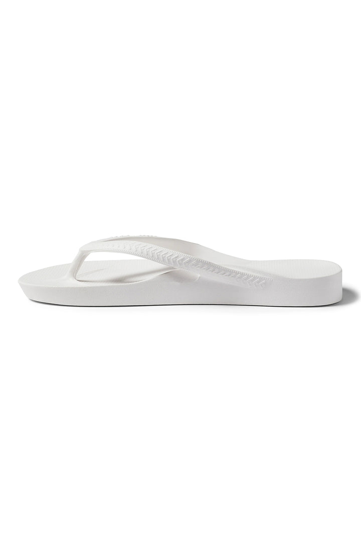 Archies arch support flip flops in white at Shirley Allum