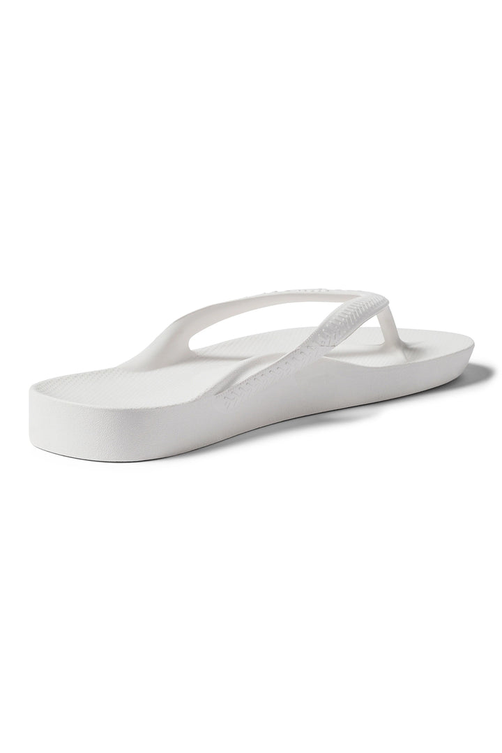 Archies arch support flip flops in white at Shirley Allum