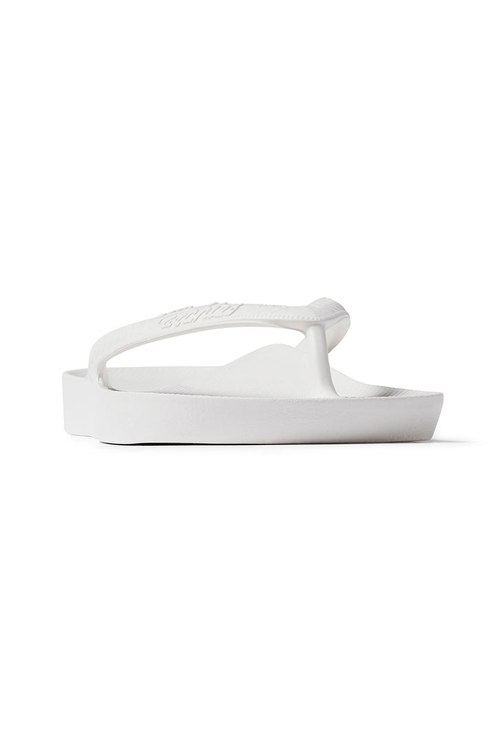 Archies arch support flip flops in white at Shirley Allum