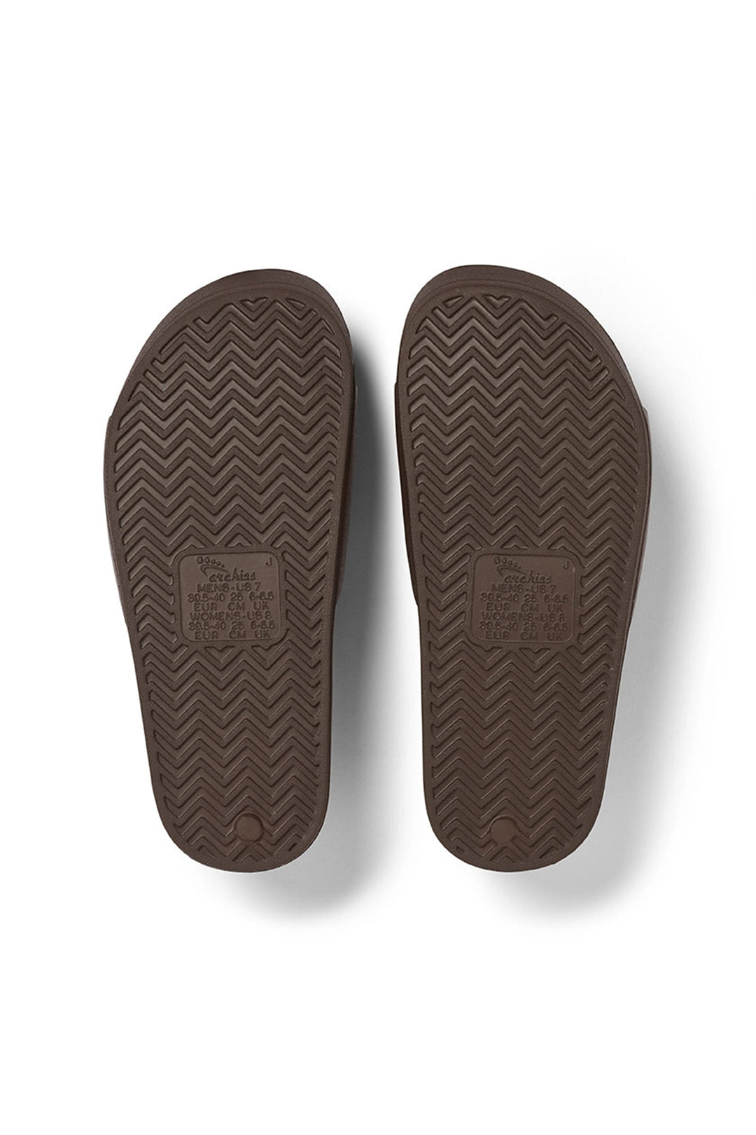 Archies Arch Support Slides Brown, grip sole