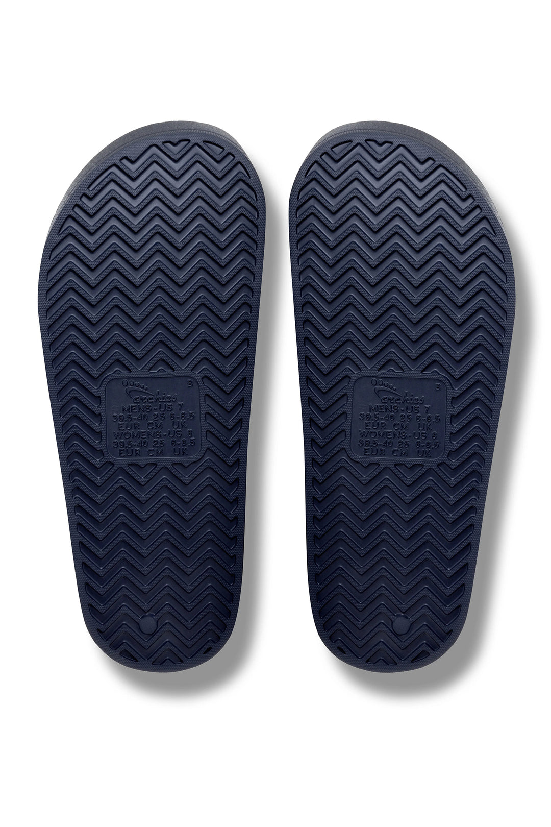 Archies arch support slides in navy at Shirley Allum