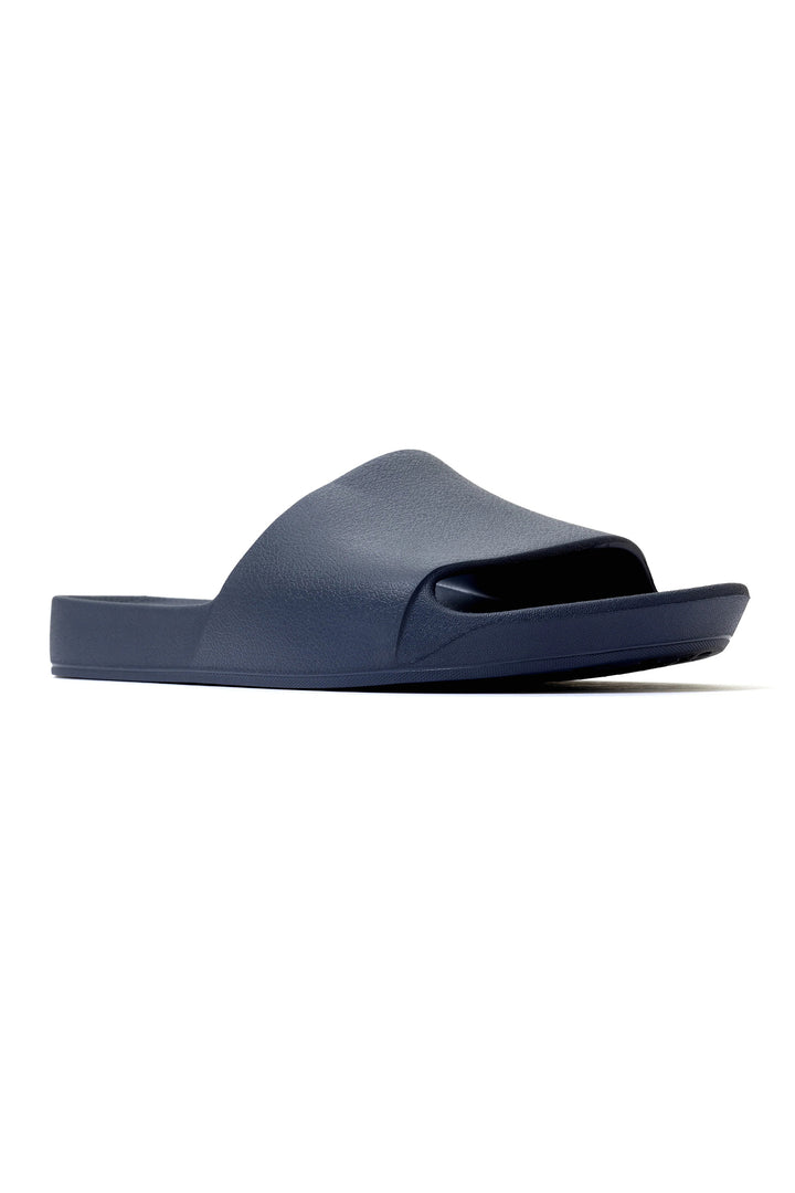 Archies arch support slides in navy at Shirley Allum