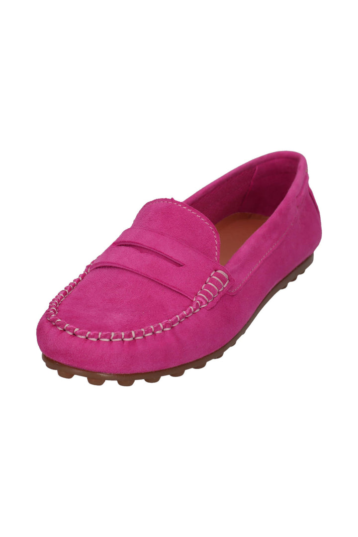 Bagatt D34-AK664-3400 Pink Suede Moccasin Shoes - Shirley Allum Boutique