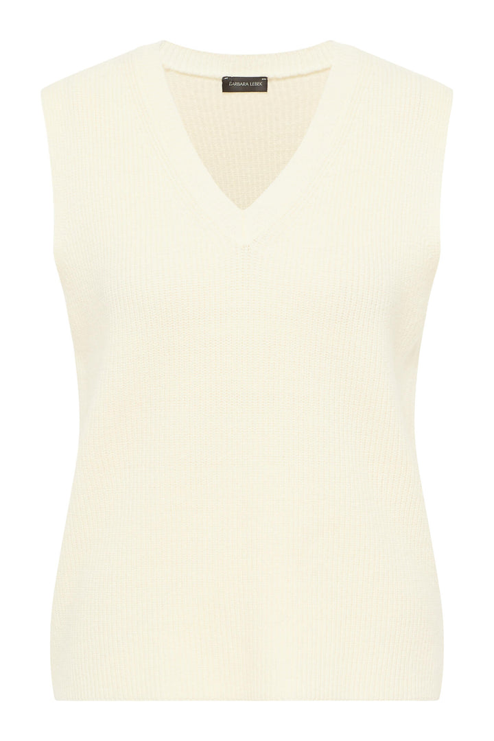 Barbara Lebek 40270032 Creme Brulee Tank Top Slipover Jumper - Shirley Allum Boutique