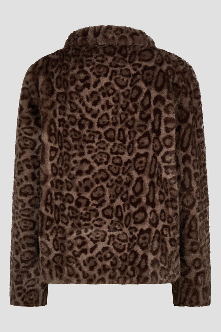 Barbara Lebek Bengal Brown Fake Fur Jacket 10240062